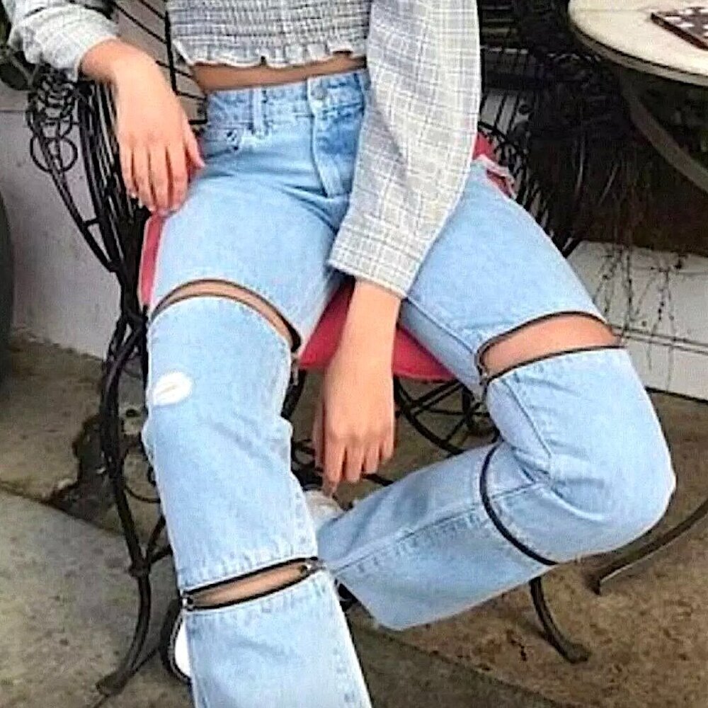 CARMAR LA Juliet Zipper Leg Jeans 27 Blue